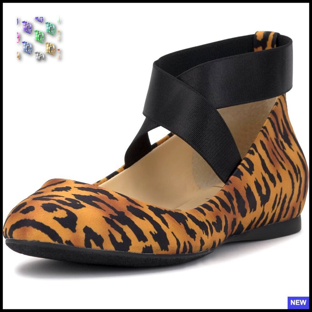 Strappy Ballet Flats with Memory Foam Cushion Elegant Minimal Chic Comfort
